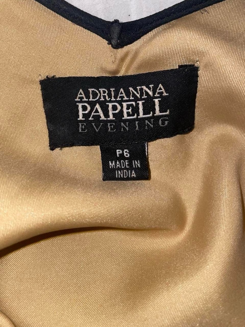 Adrianna Papell Rare Vtg Evening black and gold 100% silk midi dress.Size S/ US6 - Picture 4 of 9